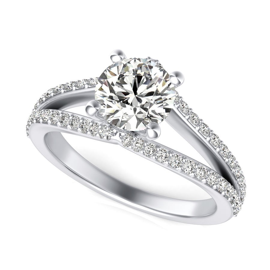 Split Shank Engagement Ring