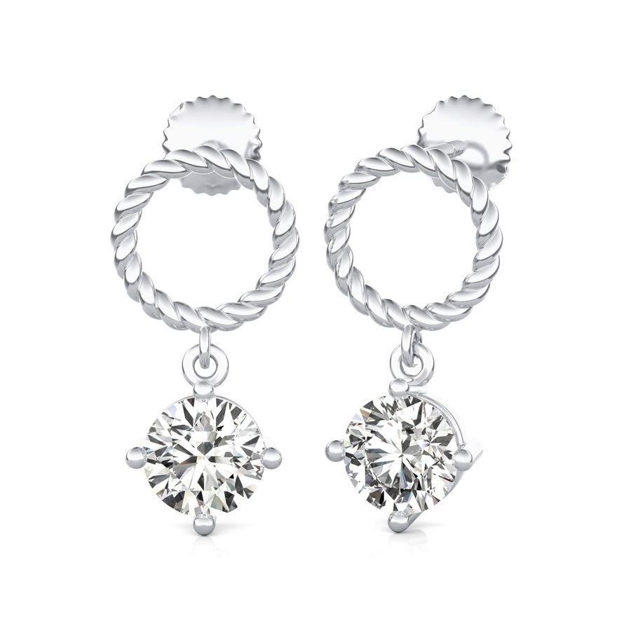 Dangle Solitaire Earrings