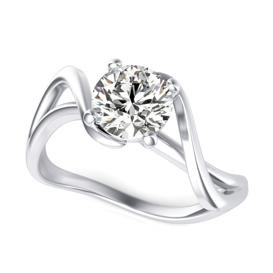 Twist Solitaire Ring