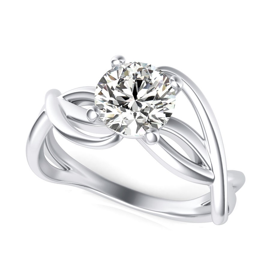 Twist Solitaire Ring