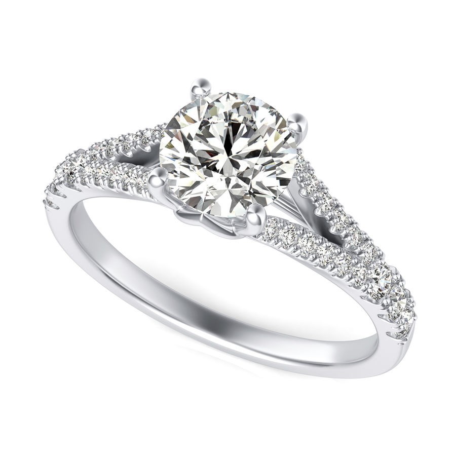 Split Shank Engagement Ring