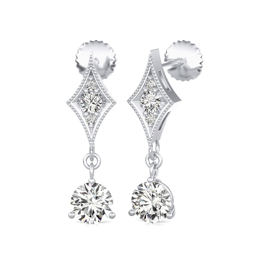 Dangle Solitaire Earrings