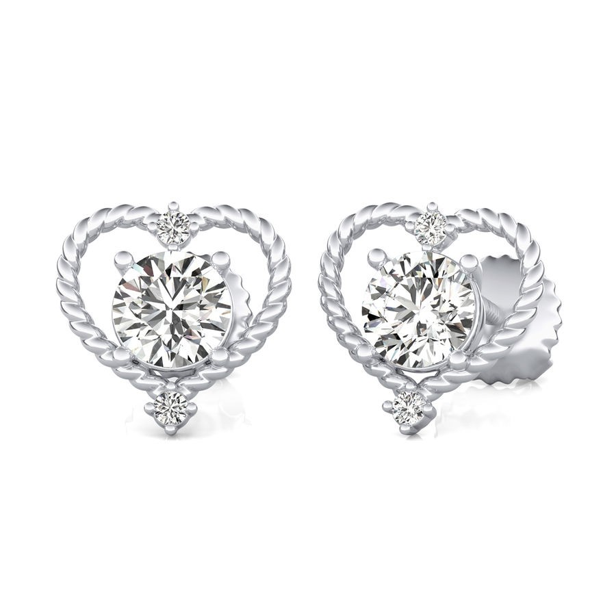 Heart Halo Stud Earrings