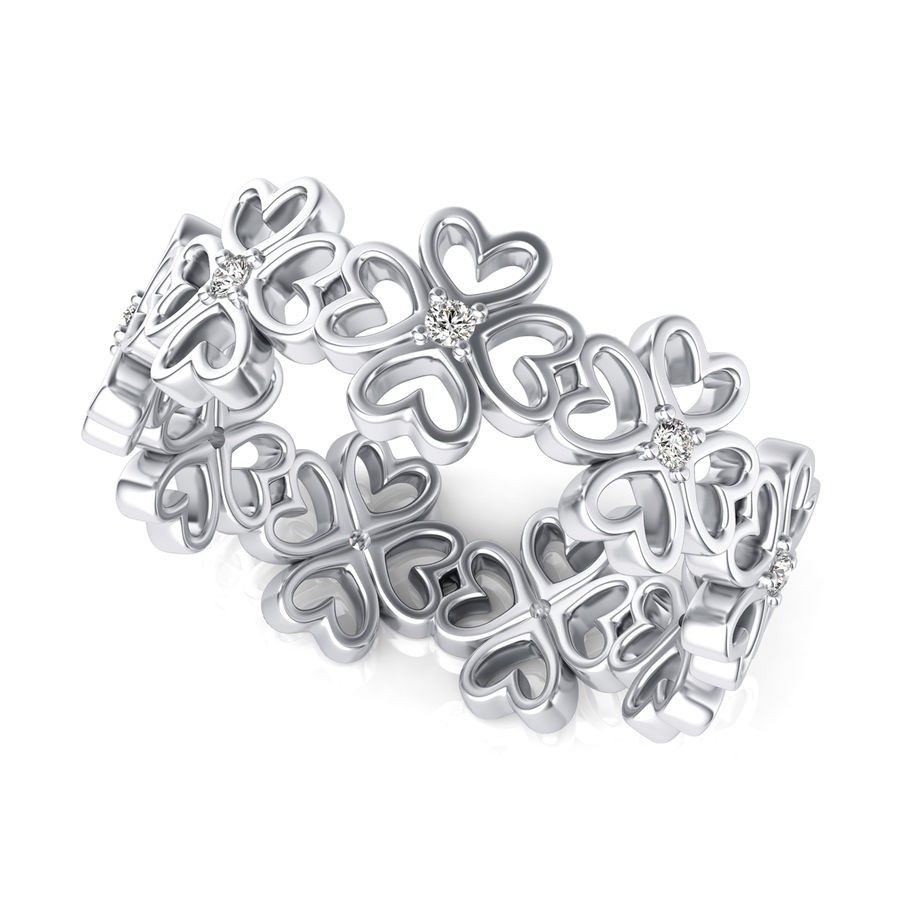 Clover Heart Ring