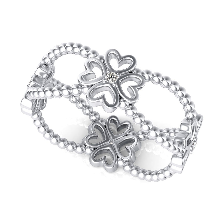 Clover Heart Ring