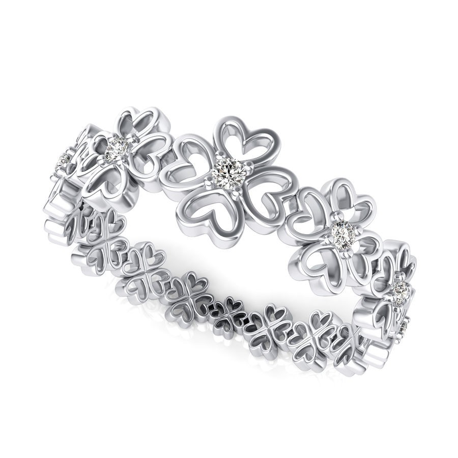 Clover Heart Ring