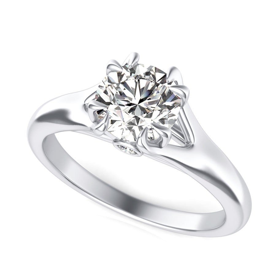 Cathedral Solitaire Engagement Ring