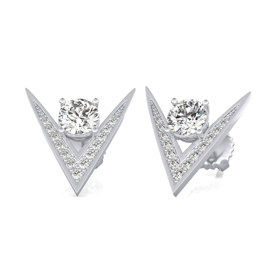 V Stud Earrings
