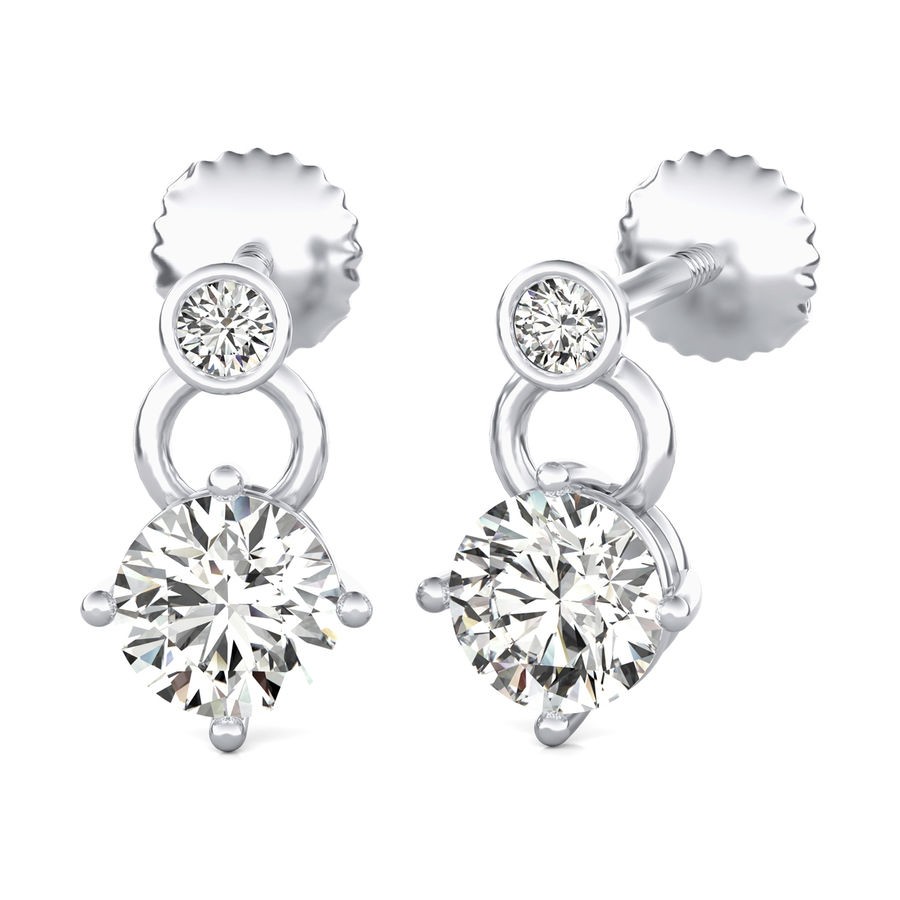 Dangle Solitaire Earrings