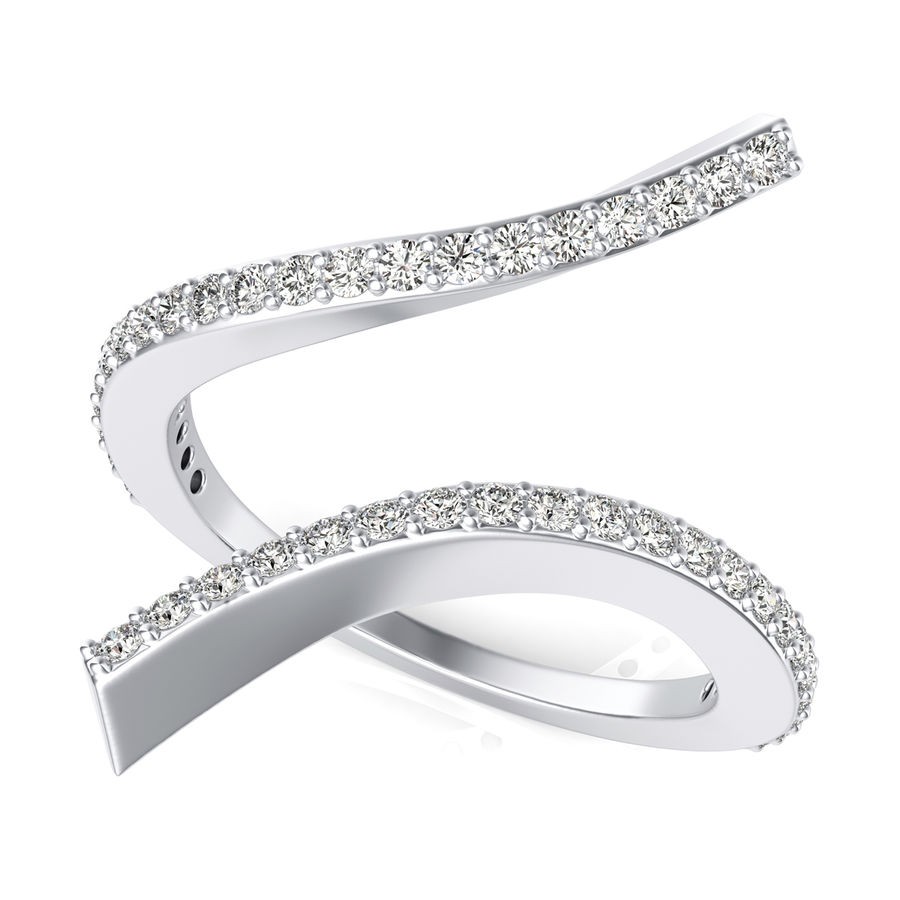 Open End Prong Set Fashion Ring