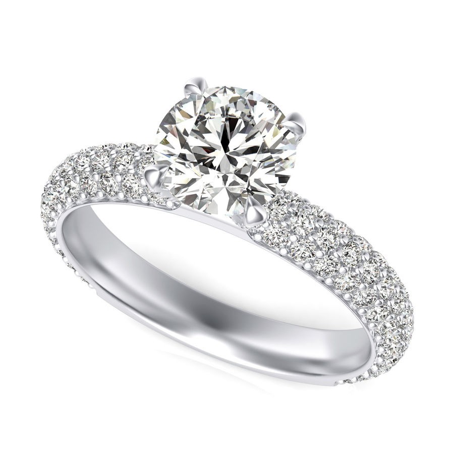 Micro Pave Engagement Ring