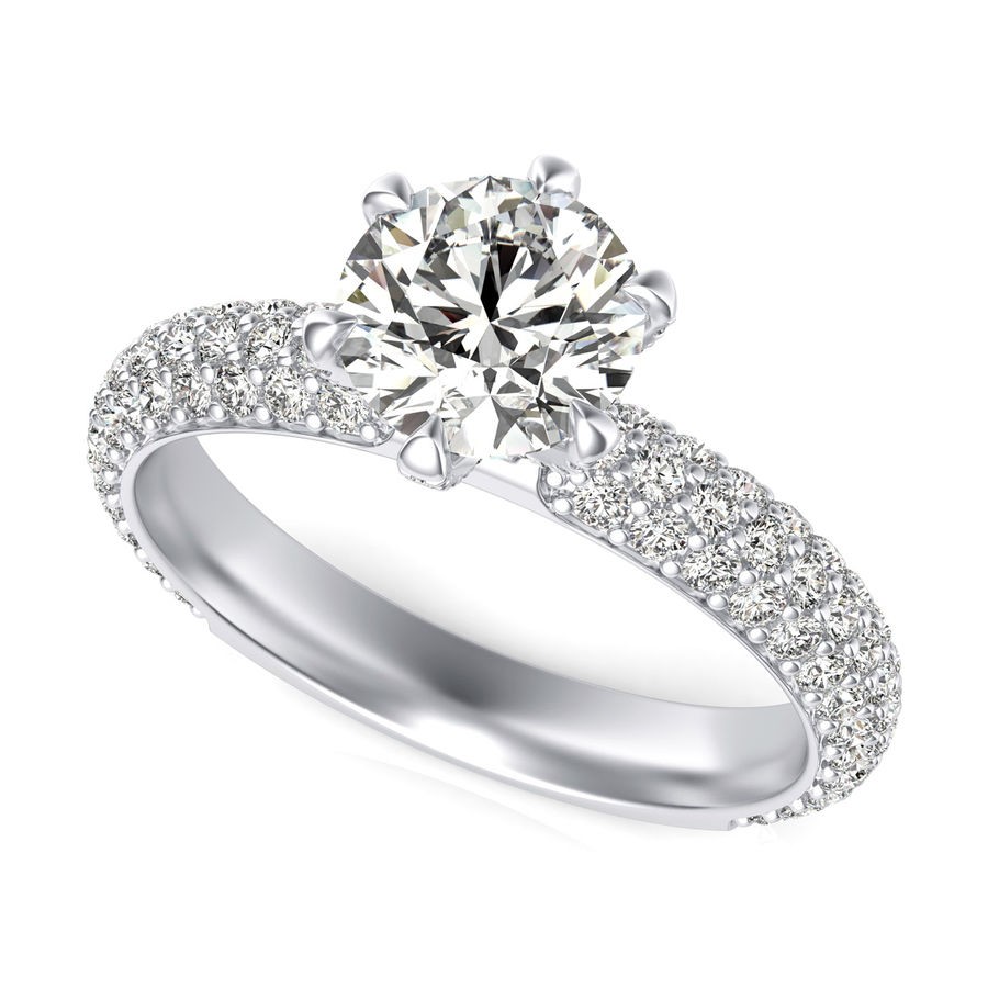 Micro Pave Engagement Ring