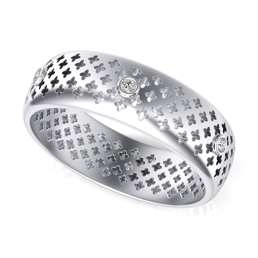 Four Leaf Clover Eternity Band