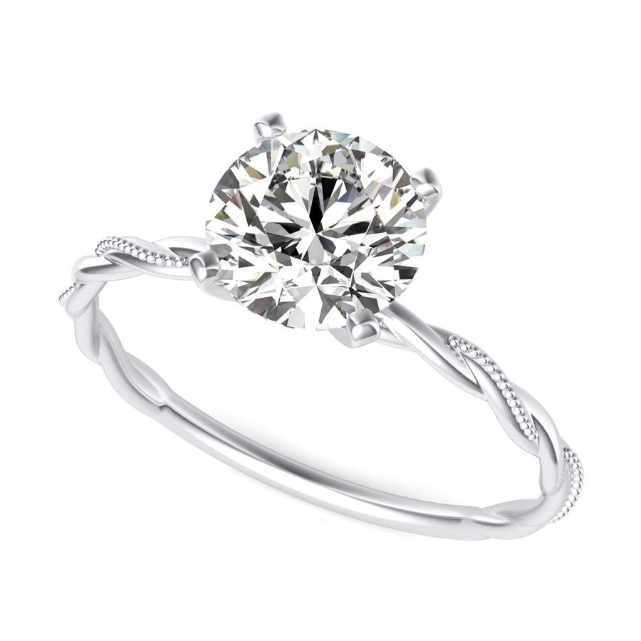 Twist Solitaire Ring