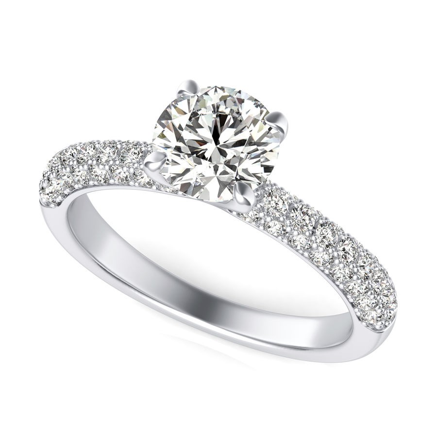 Micro Pave Engagement Ring