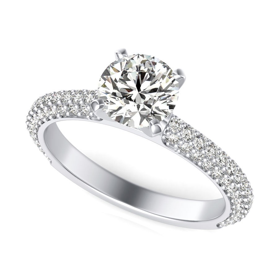 Micro Pave Engagement Ring