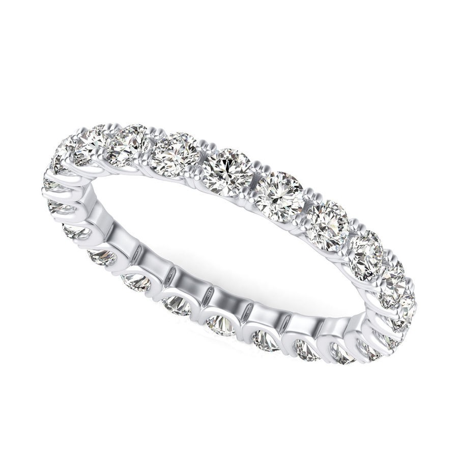 U Shape Prong Eternity Engagement Band