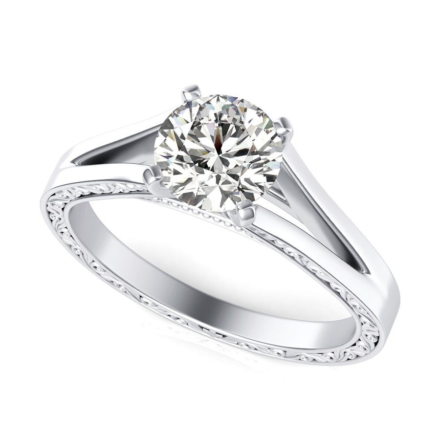 Filigree Cathedral Engagement Ring