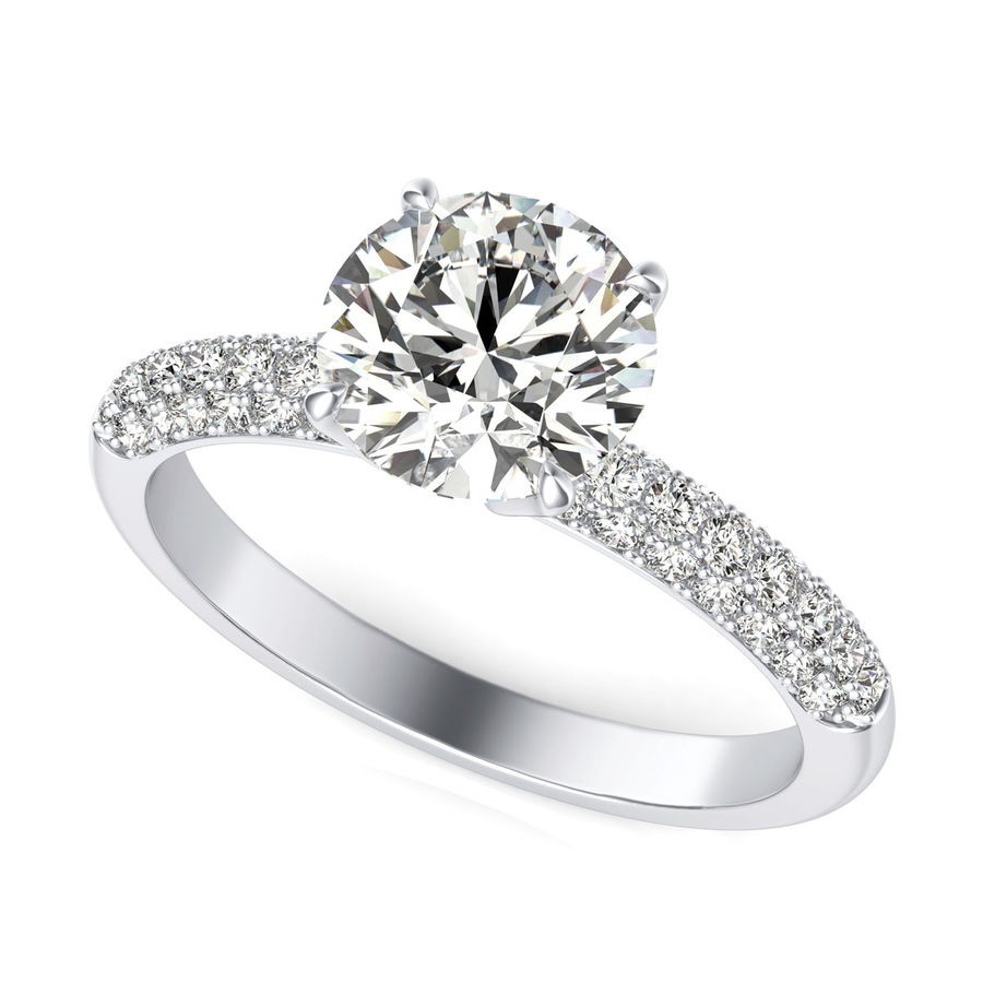 Micro Pave Engagement Ring