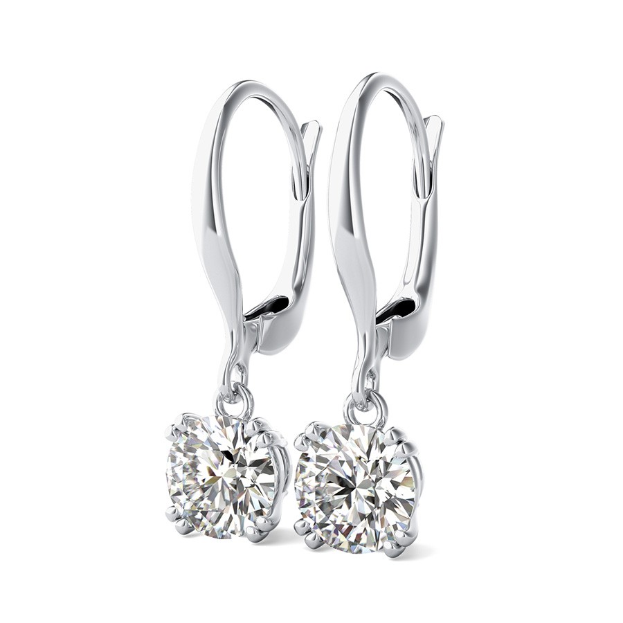 Double Prong Leverback Earrings