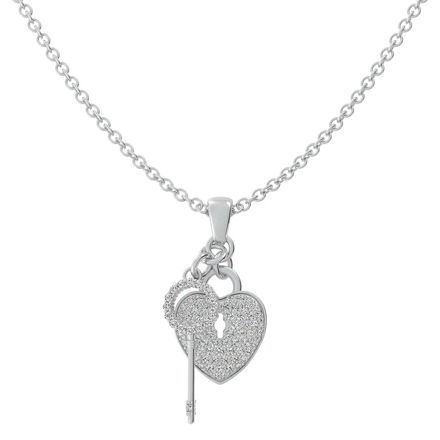 Lock And Key Heart Pendant 