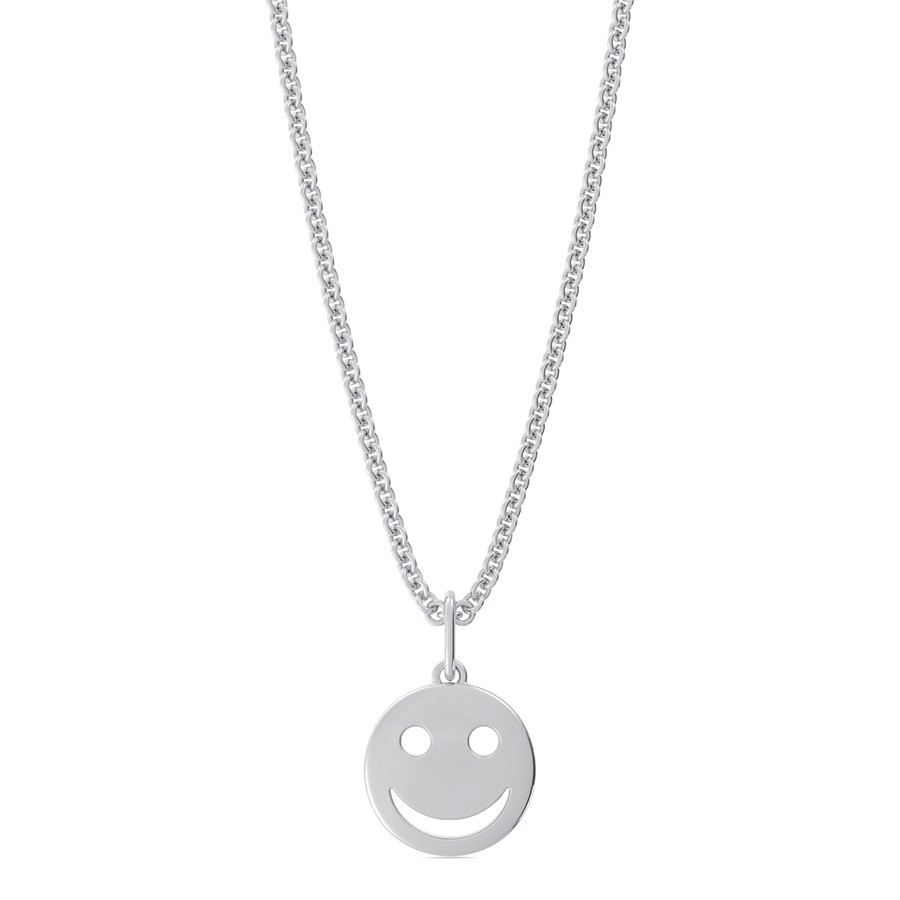 Happy Face Emoji Cut Through Disc Pendant
