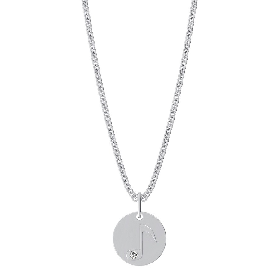 Music Note Coin Pendant