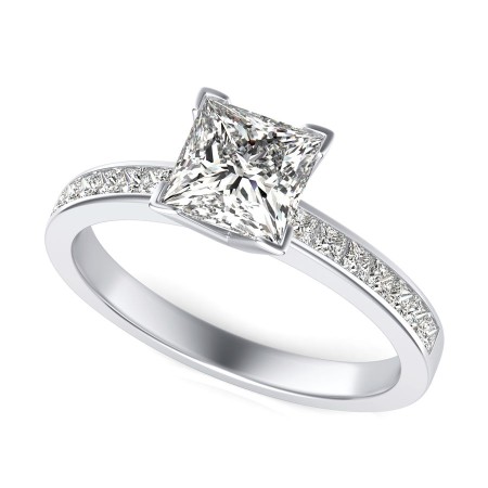 Channel Set Engagement Ring