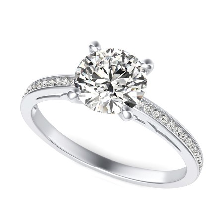 Channel Set Engagement Ring